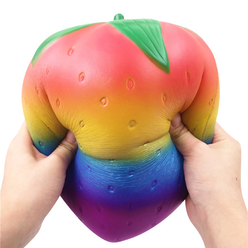 [25CM-ĐẠI KHỔNG LỒ] Squishy QUẢ DÂU TÂY NGŨ SẮC Đẹp Đại Khổng Lồ Chính Hãng