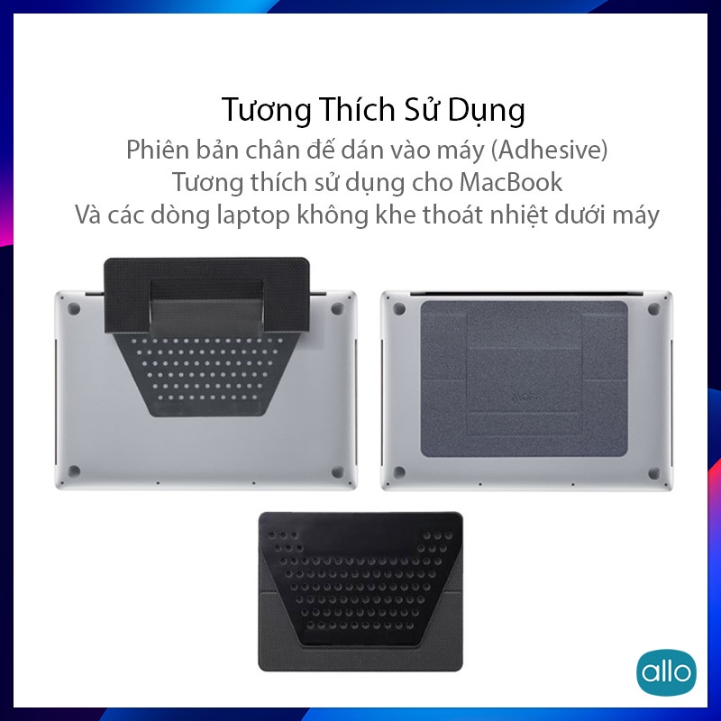 Đế Nâng Tản Nhiệt Laptop MB Siêu Mỏng Moft Laptop Stand, Dùng Cho Máy Tính Từ 11~16 inch, Phiên Bản Dán Keo