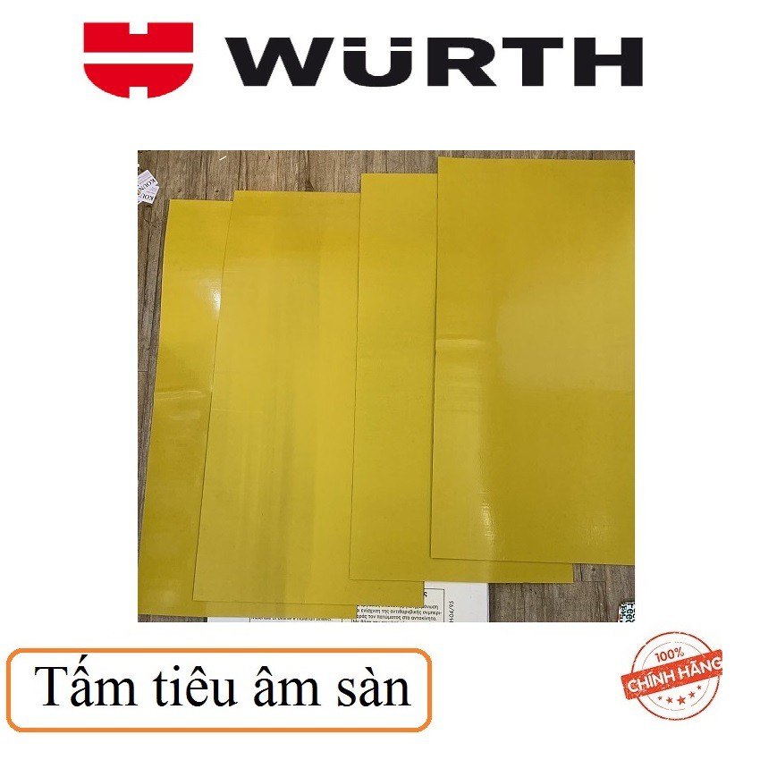 Hộp 4 Tấm dán tiêu âm sàn ô tô Bitumen Polymer hãng Wurth 90100070 kích thước 100 x 50 cm chống ồn tốt nhất cho xế yêu.