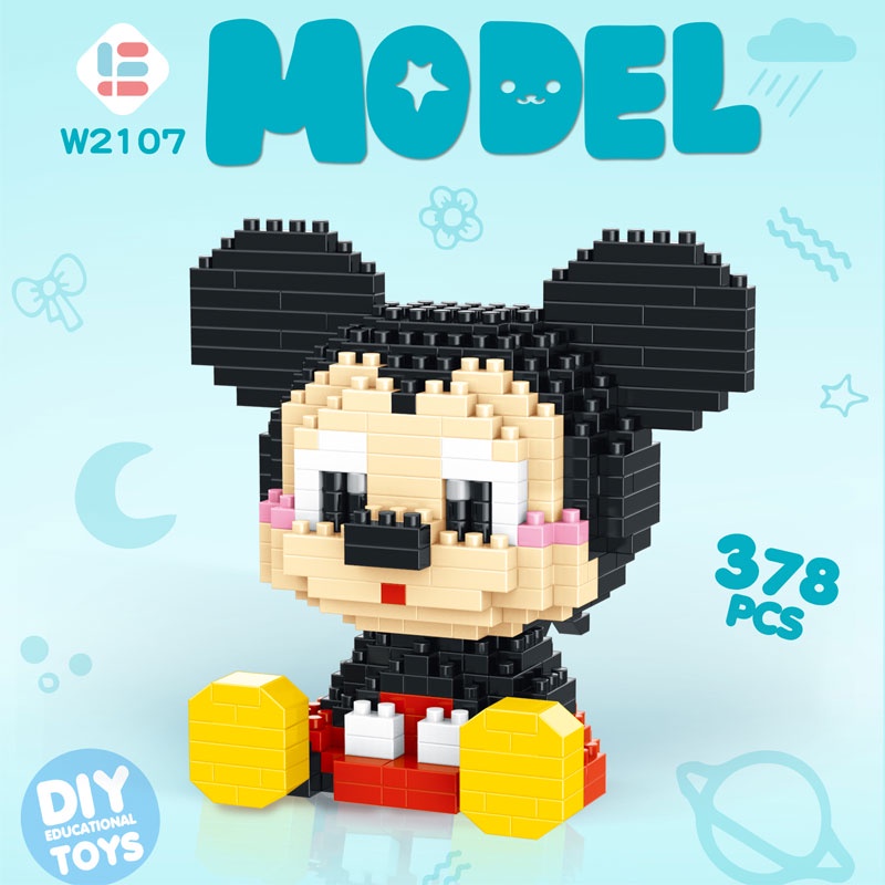Đồ Chơi Lắp Ráp Hình Chuột Mickey Belle Disney Dễ Thương