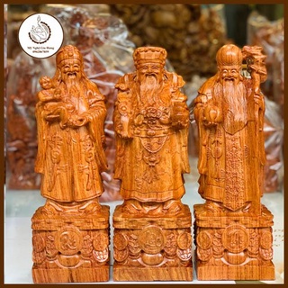 Tượng Tam Đa Phúc Lộc Thọ, Gỗ Hương Đá Trang Trí Nhà Cửa, KT: cao20_30_40_50