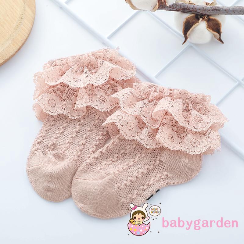 Vớ cotton phối ren cho bé gái