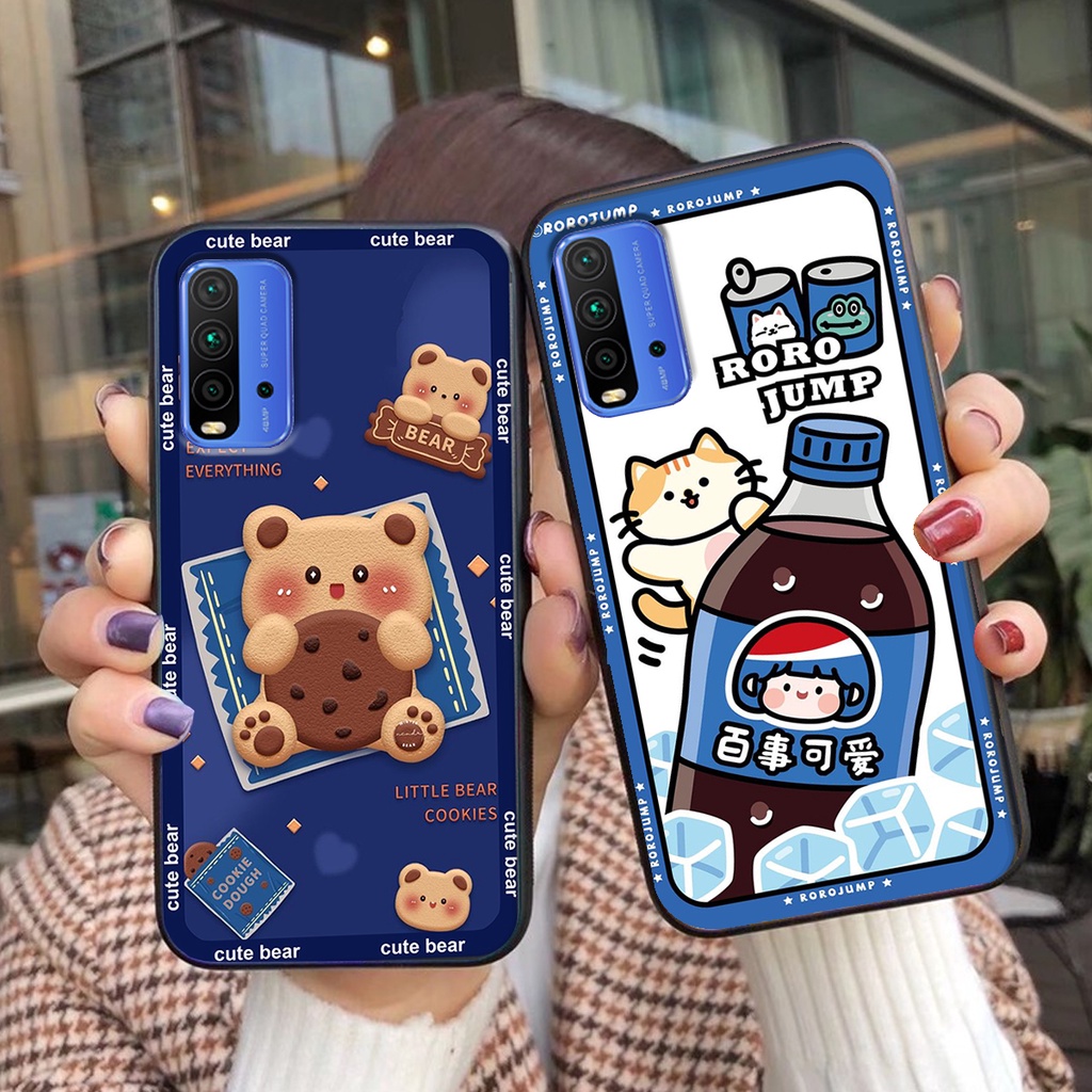Ốp lưng Xiaomi REDMI 9T in hình 3D GẤU cute be@r, soda, happy day cực hot ,thời thượng