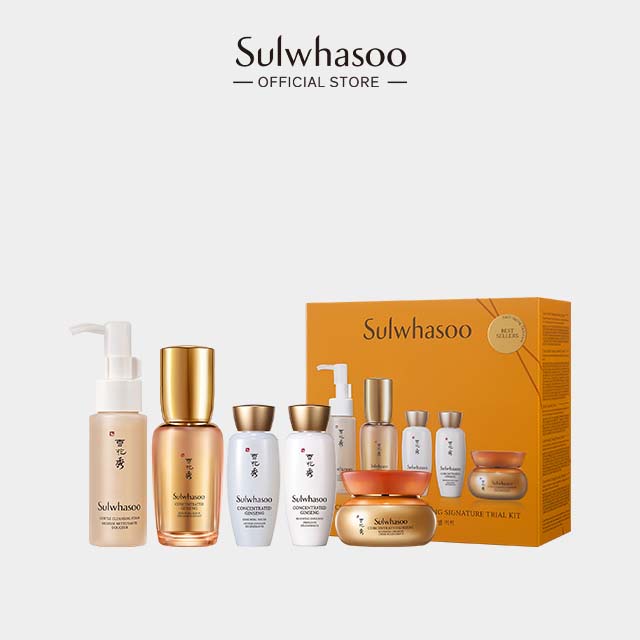 Combo 5 Sản Phẩm Dưỡng Da Nhân Sâm Sulwhasoo First Care Concentrated Ginseng Renewing Chống Lão Hóa Tái Tạo Làn Da