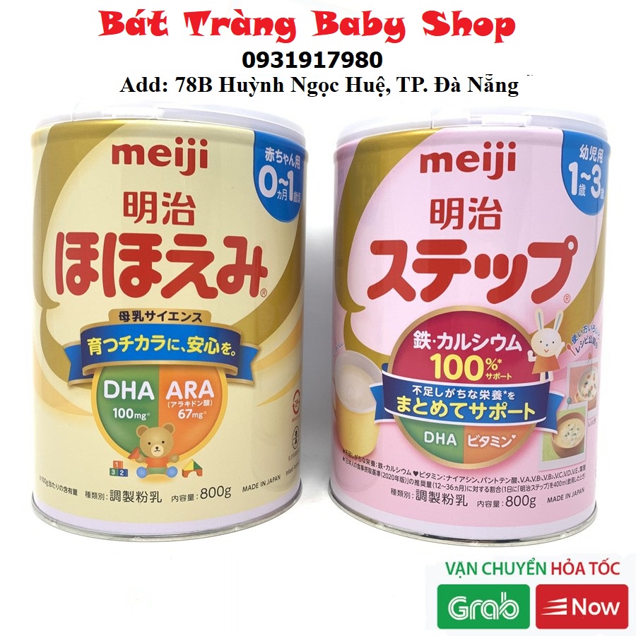 Sữa Meiji nội địa Nhật long 800Gr và thanh 648Gr số 0-1, số 1-3 mẫu mới date mới nhất