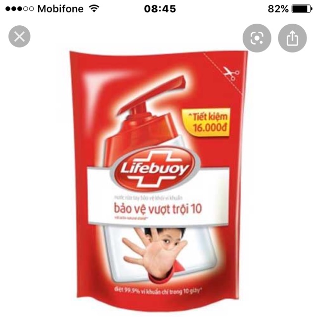 Nước rửa tay lifebuoy diệt khuẩn 450g