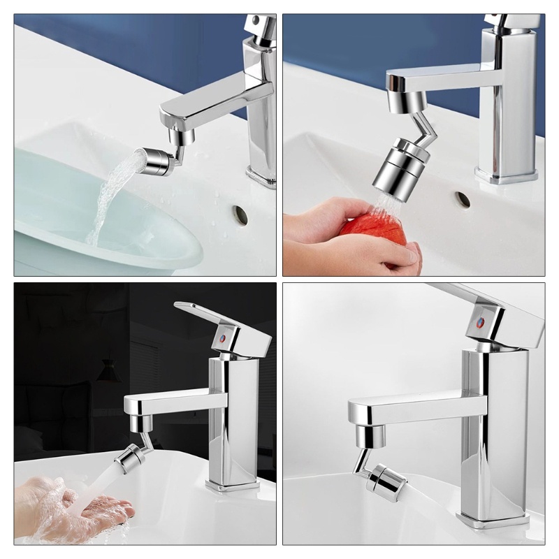 Đầu vòi nước xoay 720 độ chống văng nước có thể di chuyển tiện dụng cho phòng tắm/ phòng bếp