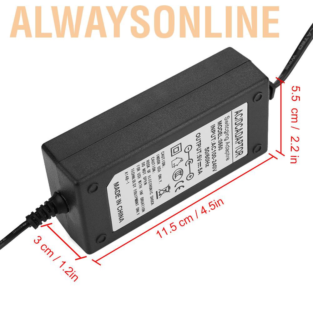 Alwaysonline AC 100-240V To 24V/12V/5V 2A/4A/5A/6A Power Supply Adapter US Plug LED Strip CS