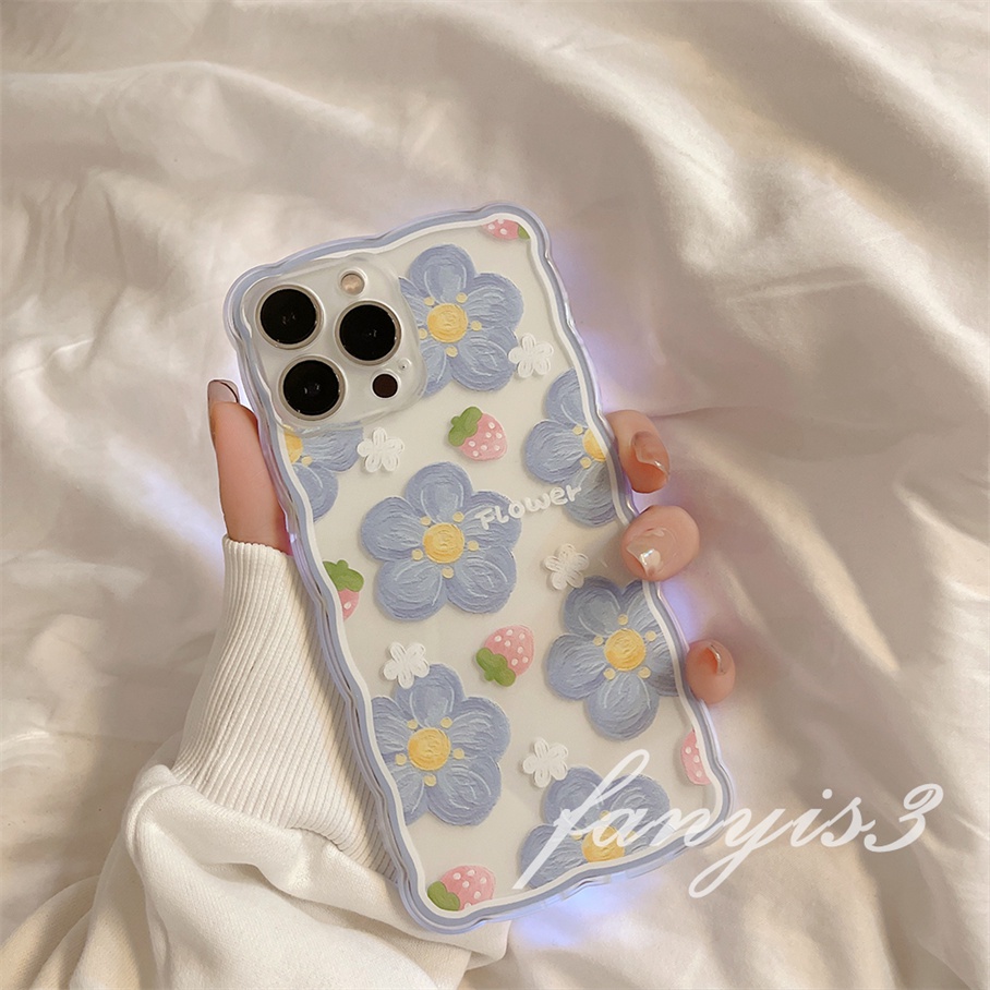 Ốp Điện Thoại TPU Silicon Mềm Họa Tiết Hoa/Dâu Tây Cho For iPhone 13 12 11 Pro Max X XR Xs Max 7 8 Plus SE 2020