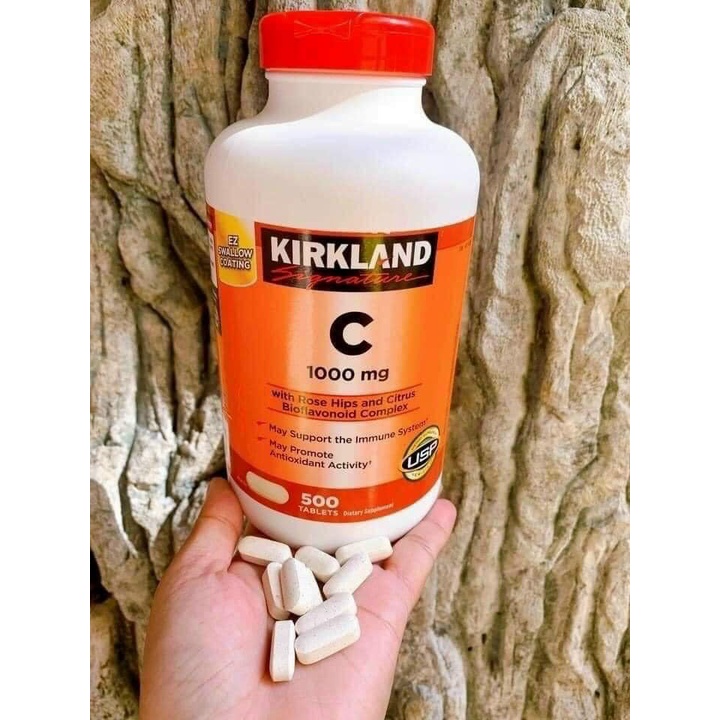 Viên Uống KIRKLAND Signature VITAMIN C 1000 mg 500 Viên - Tăng sức đề kháng cho cơ thể