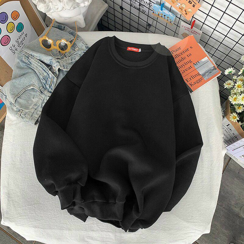 Áo Sweater trơn unisex (Ảnh thật)