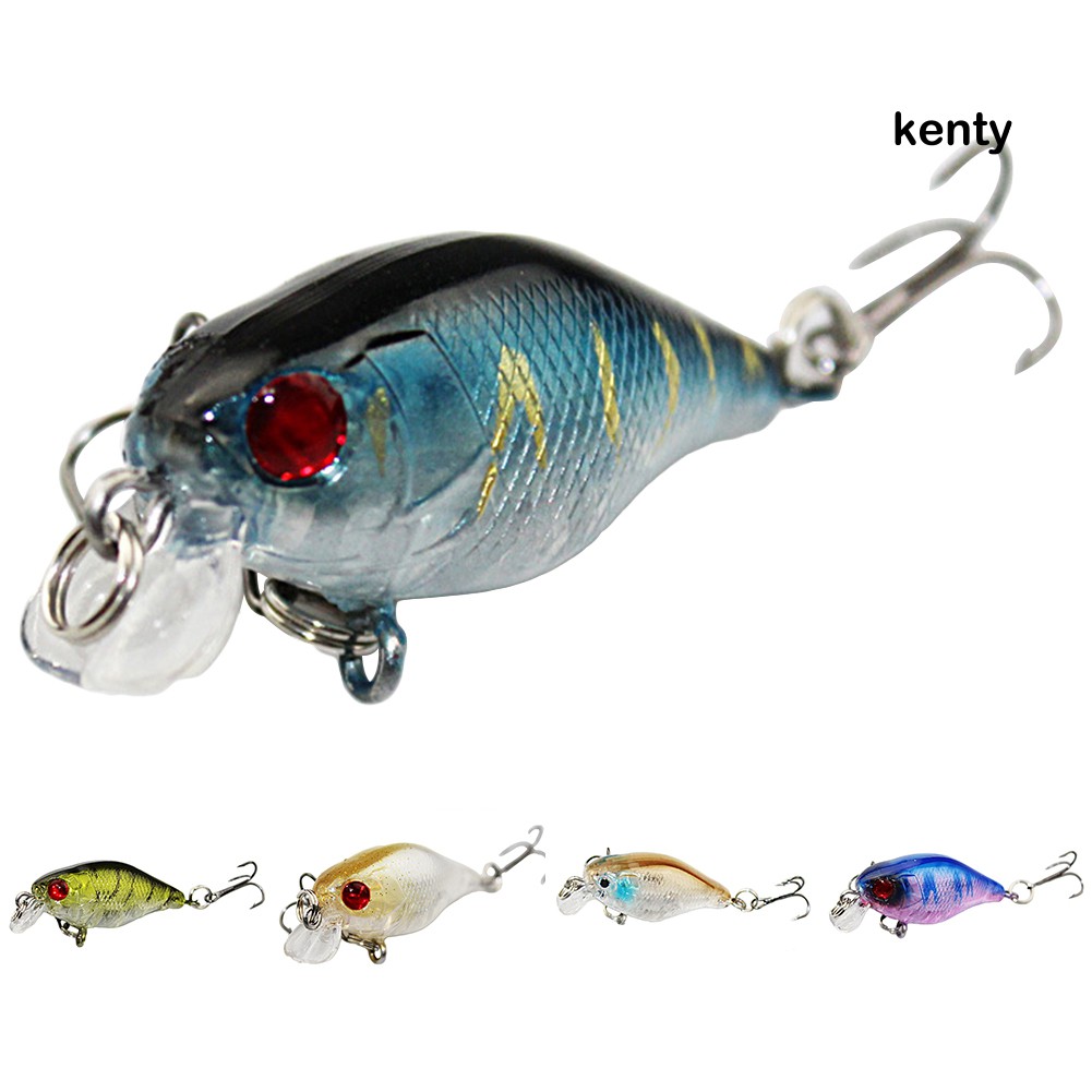 Kt KT☀Mồi Giả Câu Cá Bằng Nhựa Cứng 4cm