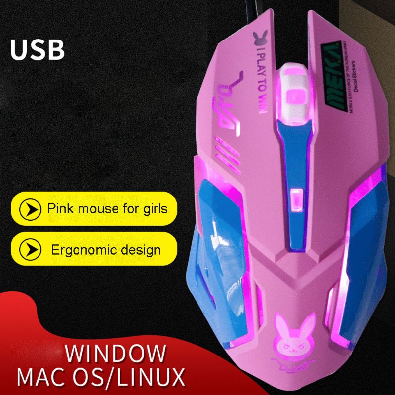 Chuột Quang Chơi Game Có Đèn LED Kết Nối USB Cho PC Laptop Notebook
