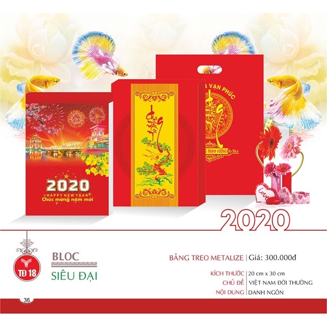 Lịch BLOC đại 2022 size 20*30cm giá bìa 300k