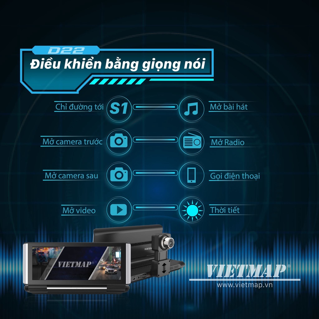 Camera Hành Trình Vietmap D22 - Dẫn Đường Vietmap S2 - Bảo Hành Điện Tử Chính Hãng Vietmap