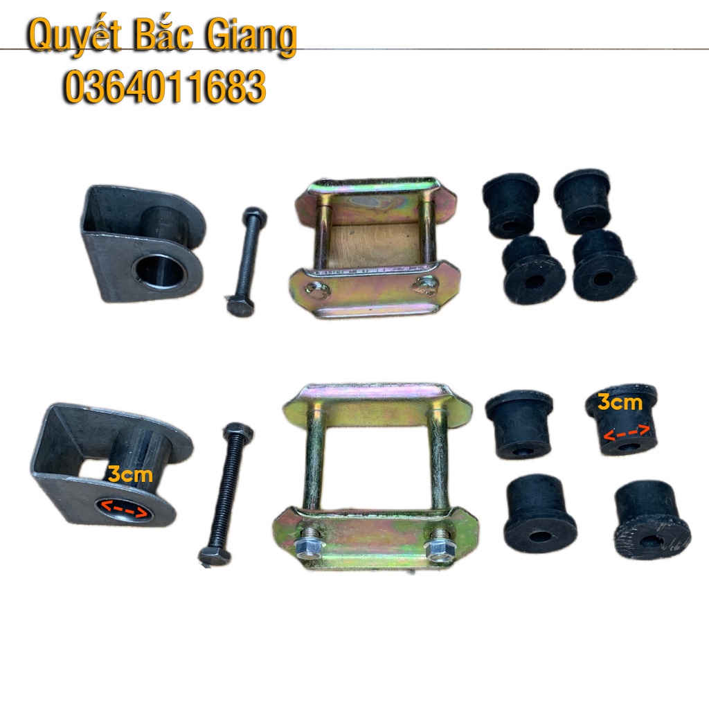 Combo phụ kiện hệ thống treo nhíp sau , đu đưa sau dùng chế xe 3 bánh , 4 bánh ,xe tự chế các loại
