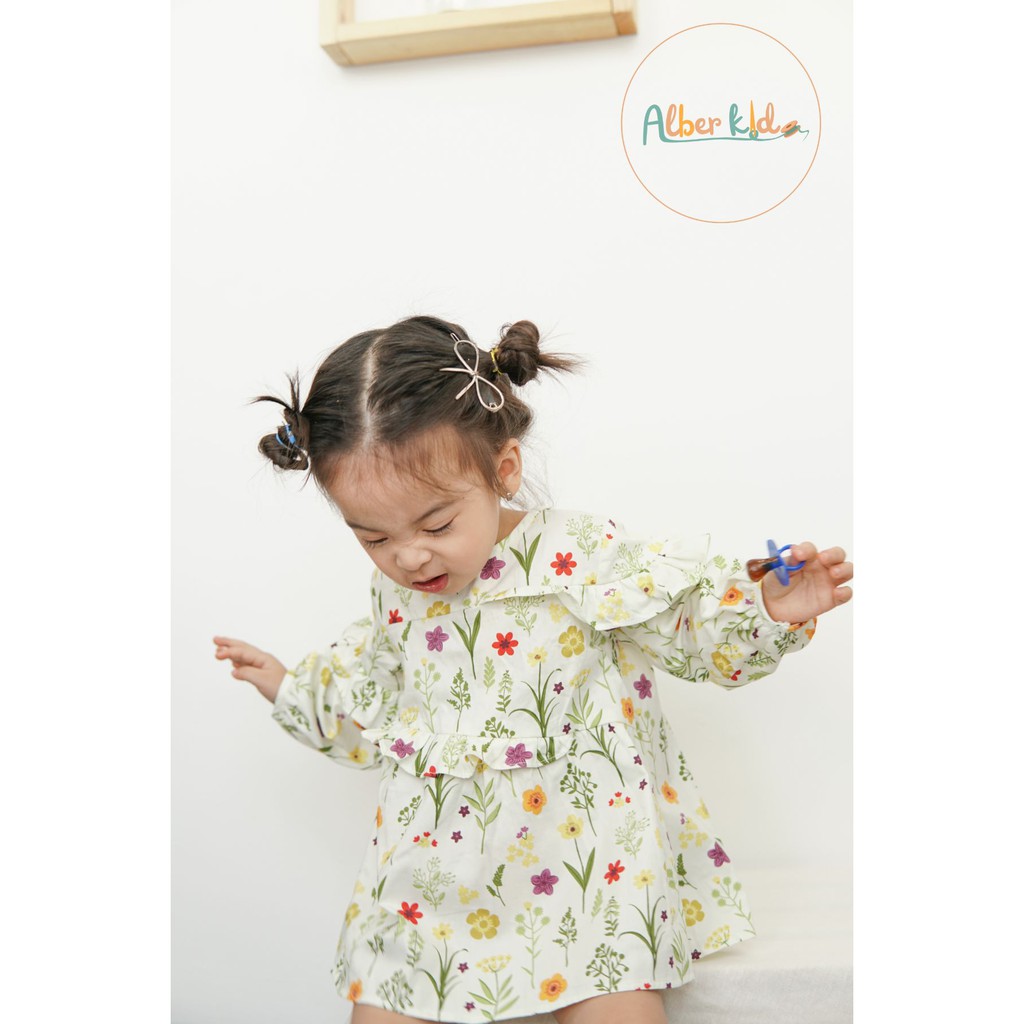 Váy đầm cho bé gái Floral Dress hoa tuổi 2-9T Thời Trang Alber Kids