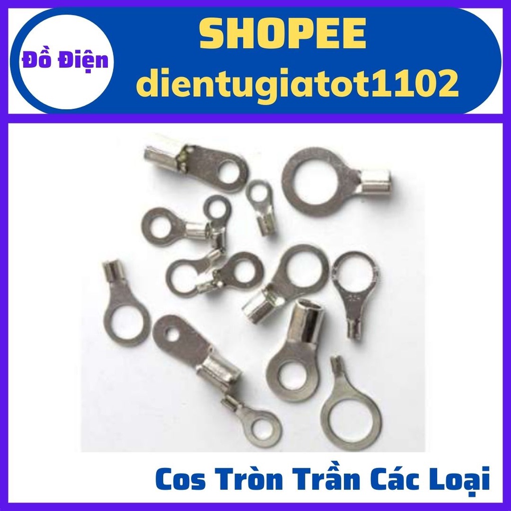 100 cốt tròn trần các loại, đầu cos chữ o, đầu cos, đầu cốt dây điện