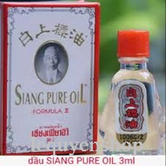 [ CHÍNH HÃNG ] 🍒Dầu Gió🍒 Siang Pure Oil Formula Loại Ii Thái Lan Màu Trắng 3-7ml