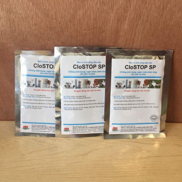 Combo 3 gói CloStop SP - Men vi sinh cho chó mèo