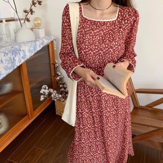 Đầm xoè đầm hoa nhí vintage siêu xinh cho nàng