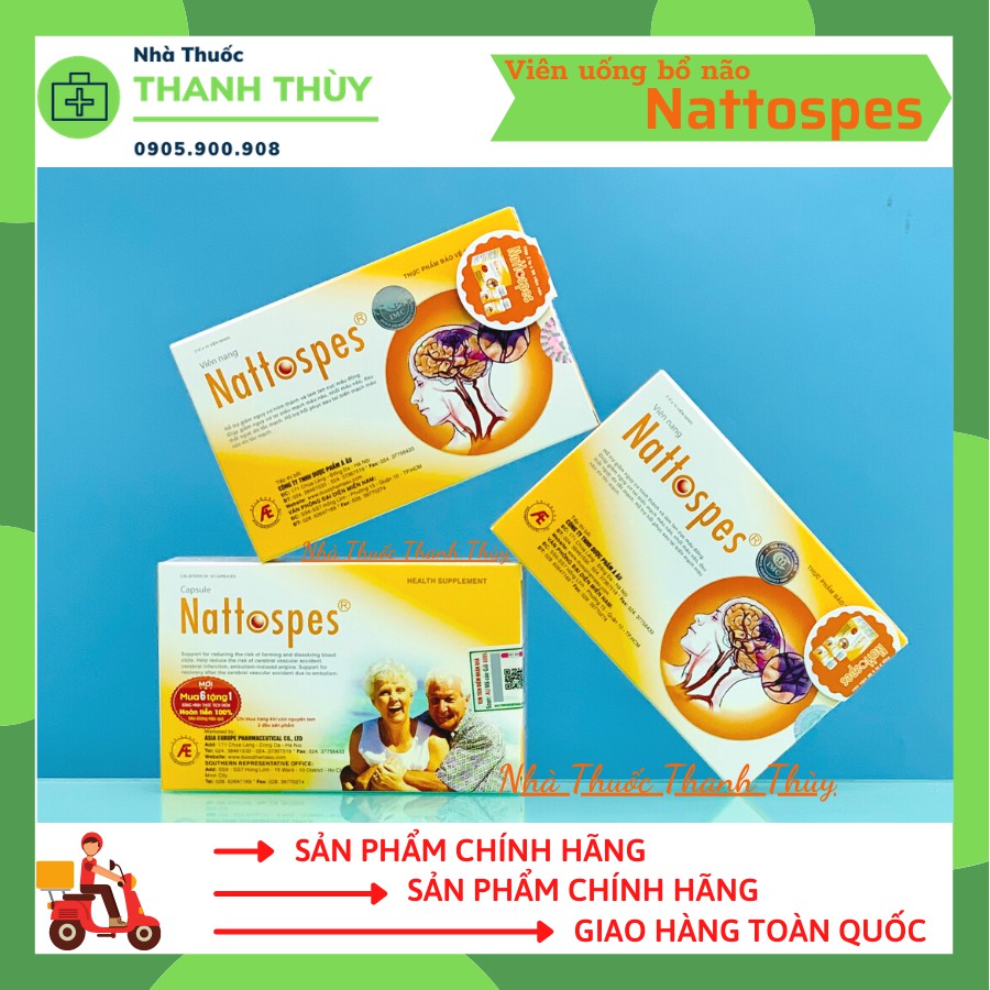 🅳🅰🆃🅴 𝟭𝟭/𝟮𝟬𝟮𝟯 NATTOSPES [Hộp 30 Viên] Hỗ Trợ Phòng Ngừa Tai Biến, Tăng Tuần Hoàn Và Lưu Thông Máu, Ổn Định Huyết Áp