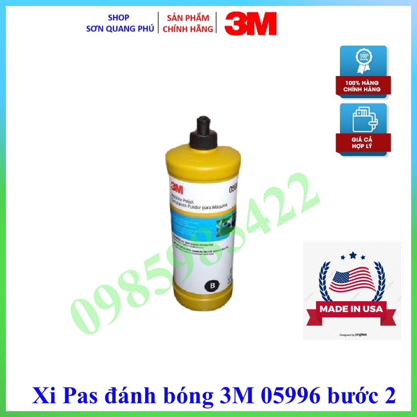 Xi bát đánh bóng xe ô tô xe máy 3M 3 bước cho ô tô xe máy - xóa vết xước ô tô xe máy - Xi đánh bóng áo xe SONQUANGPHU885