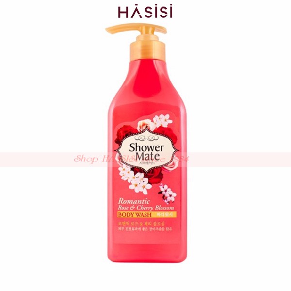 SHOWER MATE - Rose &amp; Cherry Blossom Body Wash 550g (Gel Tắm - Hoa Anh Đào &amp; Hoa Hồng)