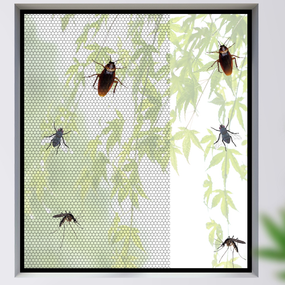 Bộ Lưới Chống Muỗi Và Côn Trùng Tự Dính Dùng Trang Trí Cửa Sổ DIY