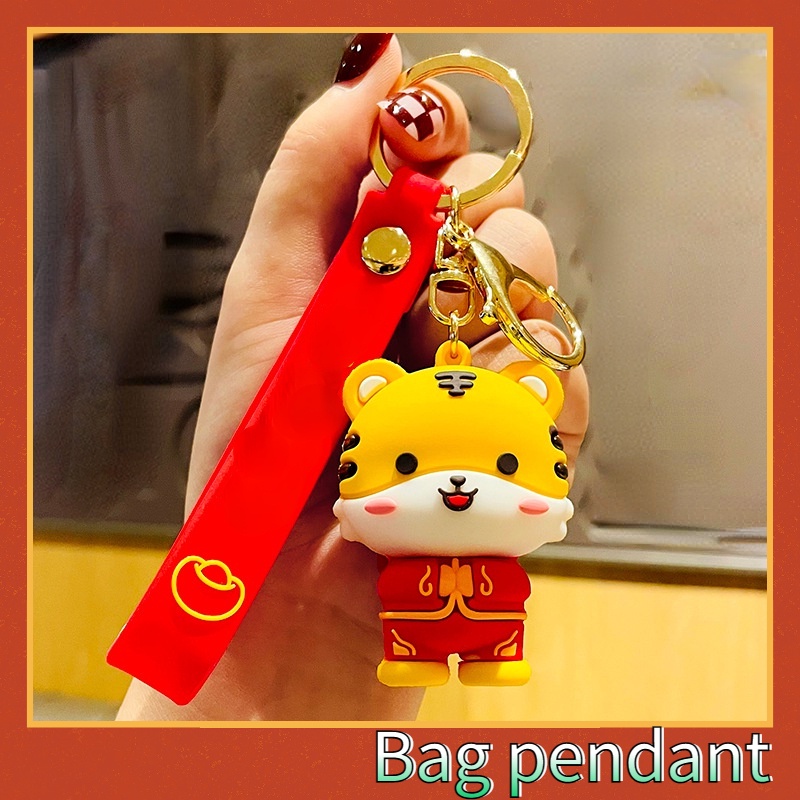 Búp Bê Hổ Con Hoạt Hình Đáng Yêu Có Khóa Cài Trang Trí Túi Xách