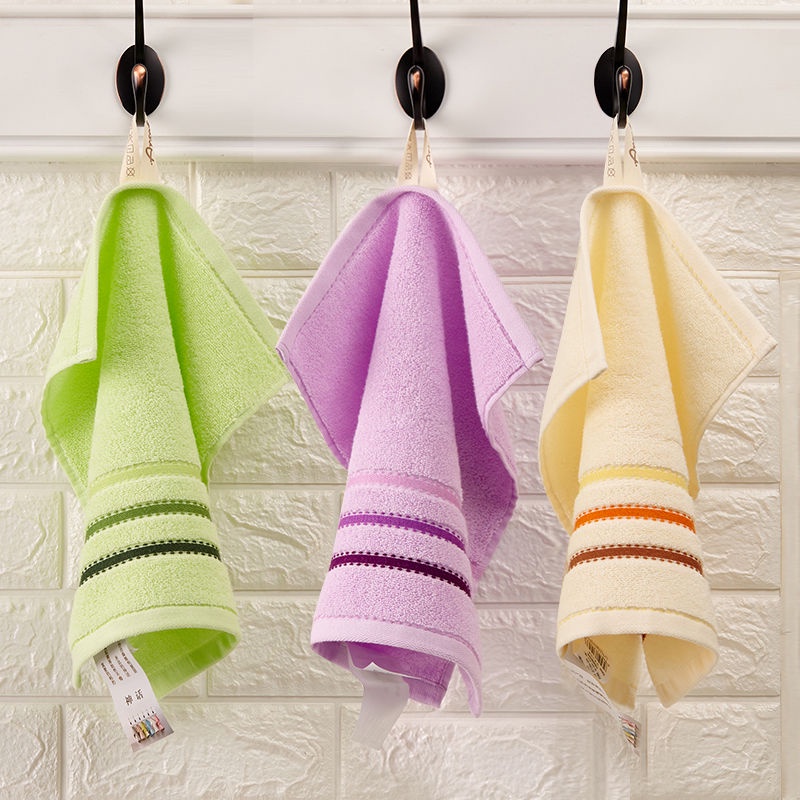 Khăn Vuông Nhỏ Vải Cotton Dày Mềm Mại Thấm Hút Không Phai Màu Cho Người Lớn Trẻ Em