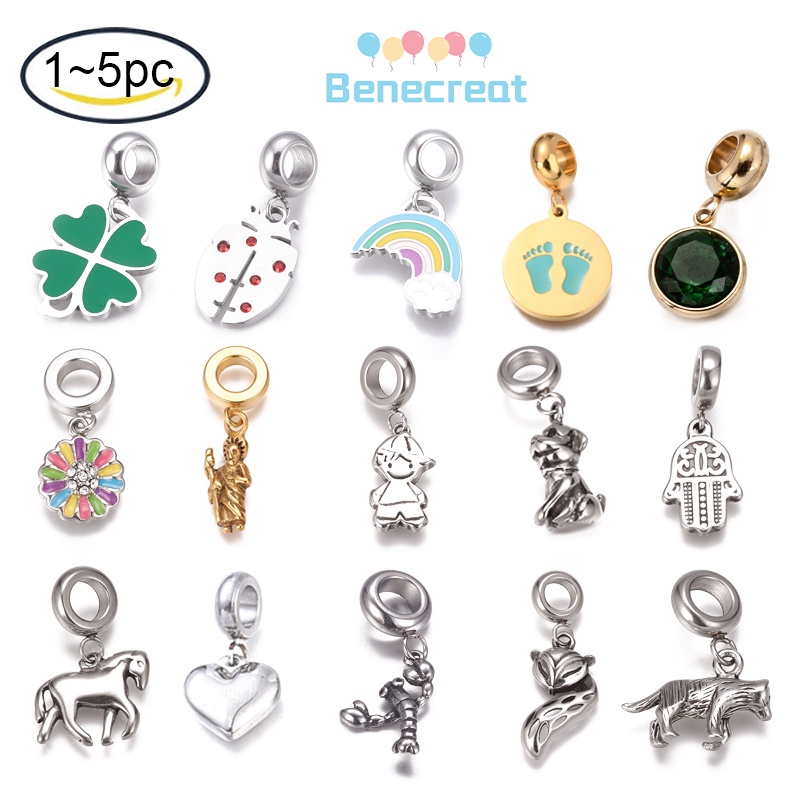 Mặt phụ kiện BENECREAT bằng thép không gỉ 304 mạ nhiều màu kiểu dáng đa dạng
