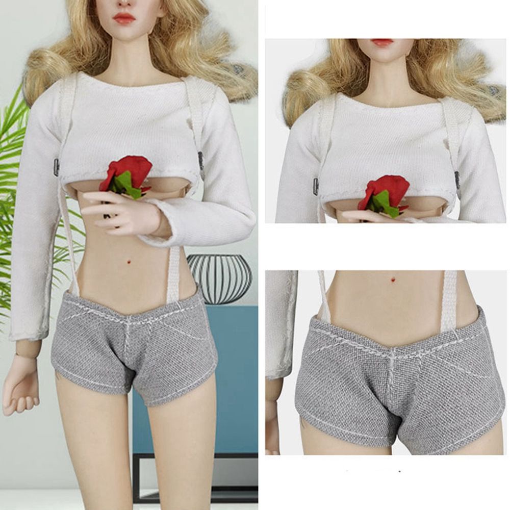 Bộ áo khoác jean + quần short da nhiều kiểu dáng tỉ lệ 11.5&quot; dành cho búp bê 1/6 (có bán lẻ)