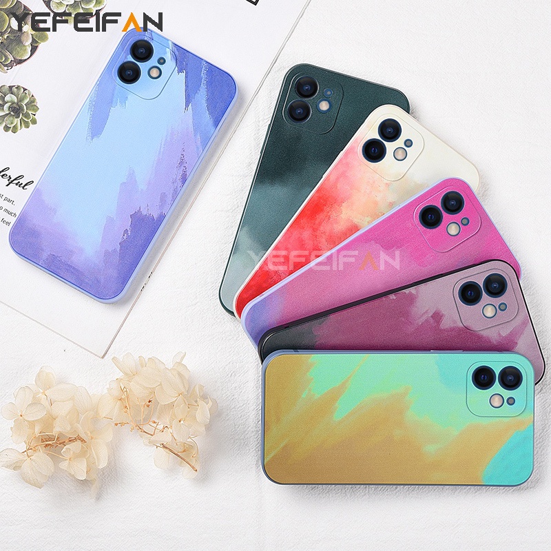 Ốp Điện Thoại Cho Samsung M52 M32 S21 FE A52S A52 5G S21 Ultra 5G M62 Mềm Chống Sốc Hình Tranh Màu Nước