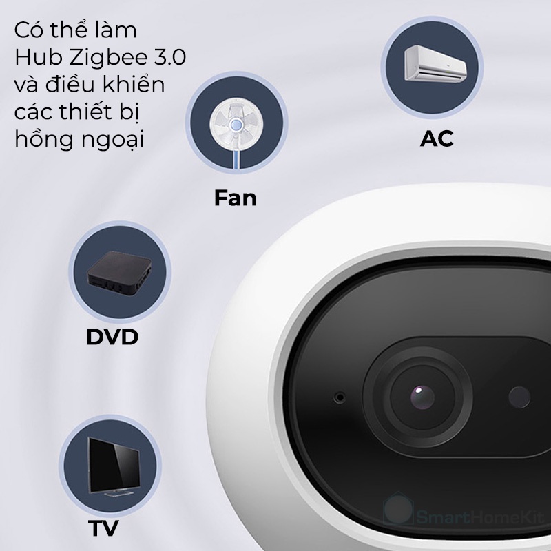 Camera thông minh Aqara G3 tích hợp bộ điều khiển trung tâm, điều khiển hồng ngoại, bản quốc tế, bảo hành 12 tháng