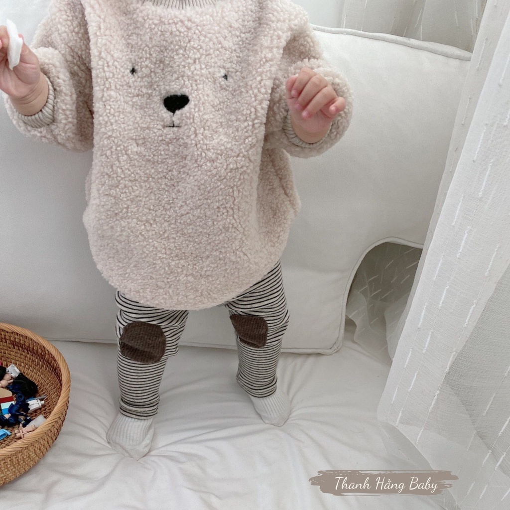 Quần Dài Thu Đông Cho Bé Trai Bé Gái Và Trẻ Sơ Sinh Cotton Nỉ Thanh Hằng Baby 5 - 13 Kg