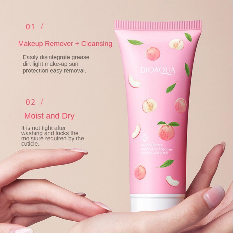 Sữa Rửa Mặt Bioaqua Hương Đào Tươi Tạo Bọt Nhẹ Nhàng Dưỡng Ẩm Và Bảo Vệ Da
