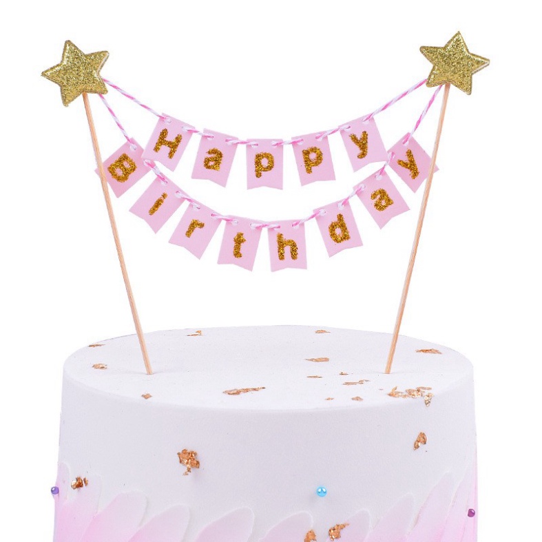 2 Khung dây happybirday trang trí bánh kem, trang trí bánh sinh nhật