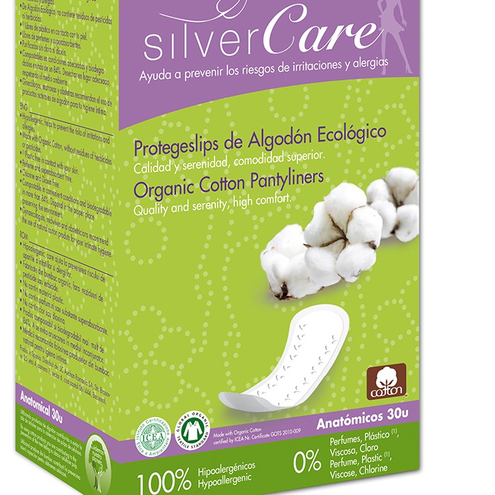 Băng vệ sinh hàng ngày / Băng vệ sinh Organic hàng ngày Anatomical Silvercare 30 miếng