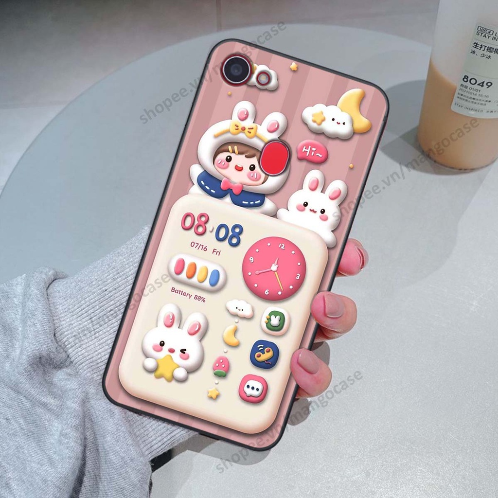 Ốp lưng Oppo F5 / F5 Youth / F7 hình gấu, thỏ, đồng hồ cute dễ thương