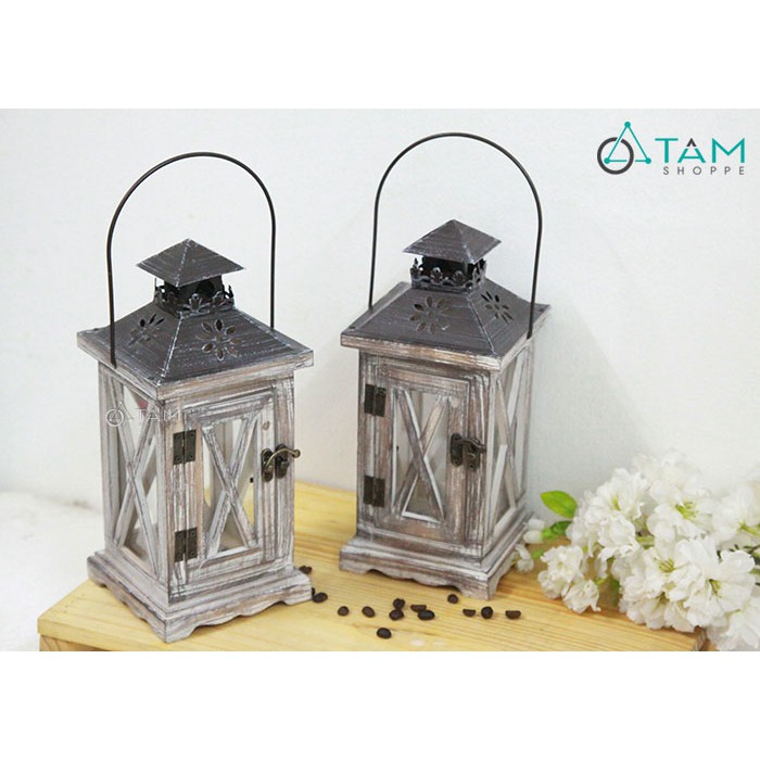 Đèn nến nhà gỗ cổ điển số 24 TAN