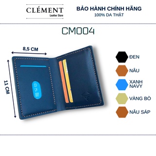 Ví da nam cao cấp, bóp ví nam da bò thật clément – cm004 - bh 12 tháng - full box