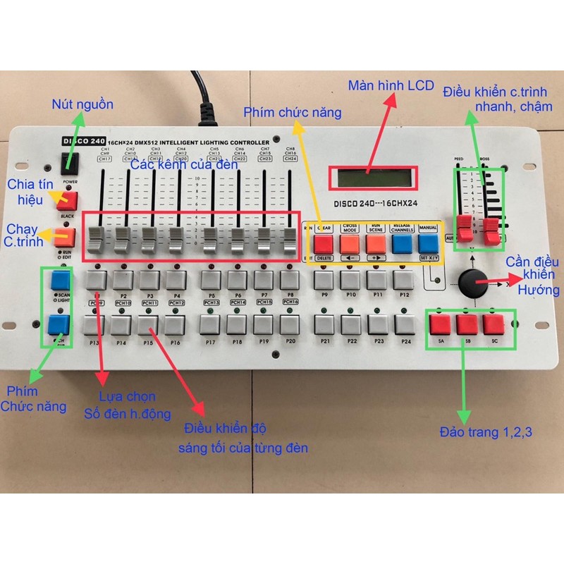 BÀN ĐIỀU KHIỂN ÁNH SÁNG DISCO 240