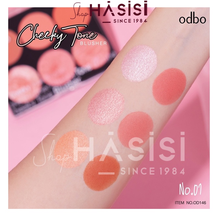 Bảng Phấn Má Hồng 6 Ô ODBO - Cheeky Tone Blusher OD146 15g