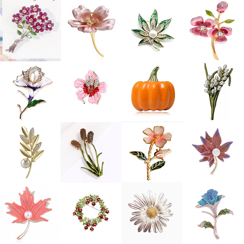 Ghim Cài Áo Hình Hoa Quả Đính Đá Tinh Xảo Thời Trang Cao Cấp Cho Nữ