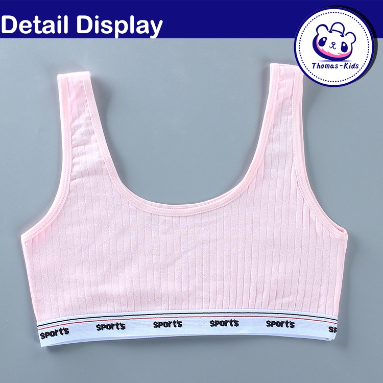 Áo Ngực Thể Thao Cotton Nhiều Màu Sắc Cho Bé Gái 8-16 Tuổi