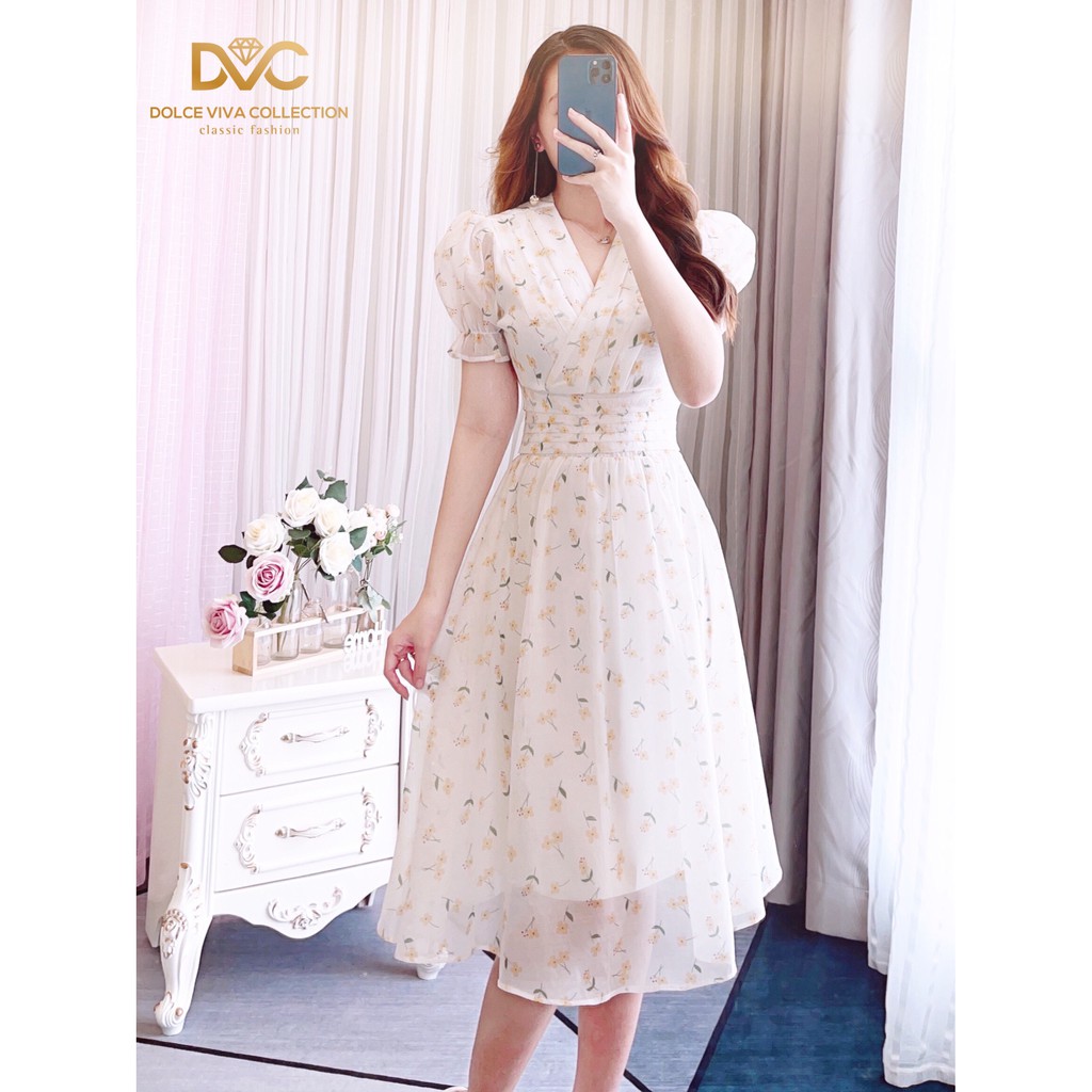 [Mã FAGREEN1505 giảm tới 30K đơn 99K] Váy xòe thiết kế V1916 - Đẹp Shop DVC (Kèm ảnh thật trải sàn do shop tự chụp) | BigBuy360 - bigbuy360.vn