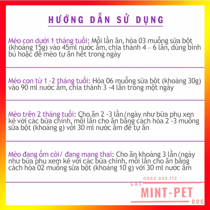 Sữa Bột Cho Mèo Precaten#MintPet