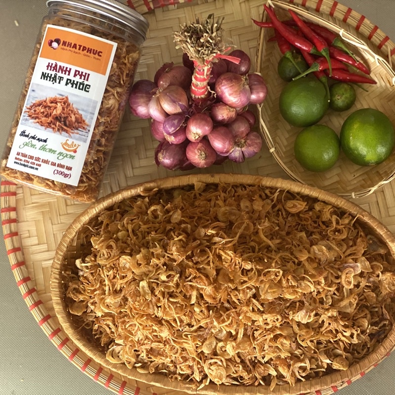 Hành Phi Sạch NHẬT PHÚC - Thơm, Giòn, Nguyên Chất 100%( Hũ 300g)