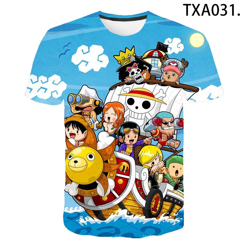 Áo Thun Tay Ngắn In Hình One Piece 3D Thời Trang Mùa Hè Dành Cho Nam Và Nữ 2022